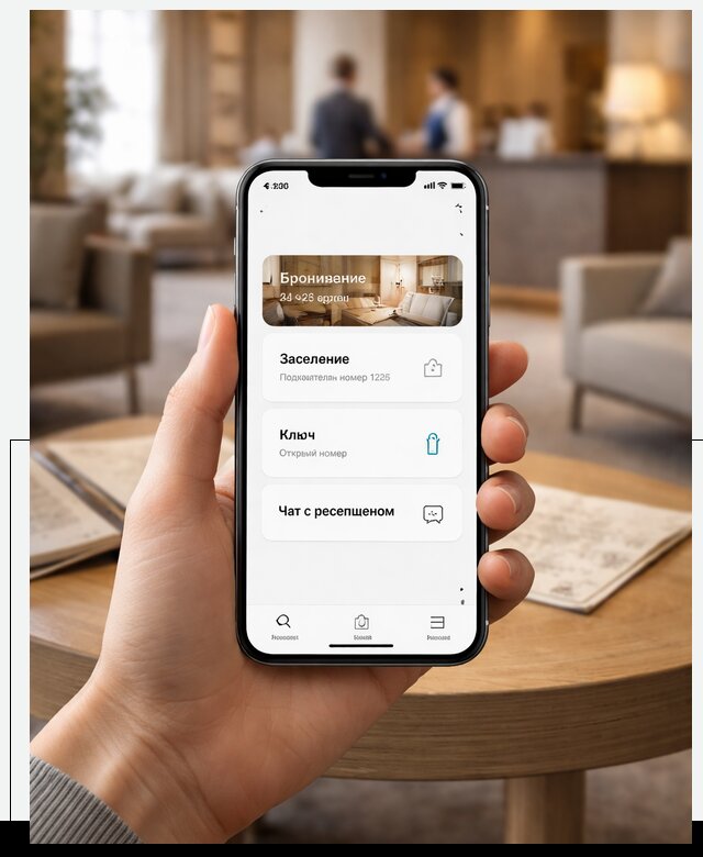 Мобильное приложение для гостей отеля в Ачинске, управление сервисом